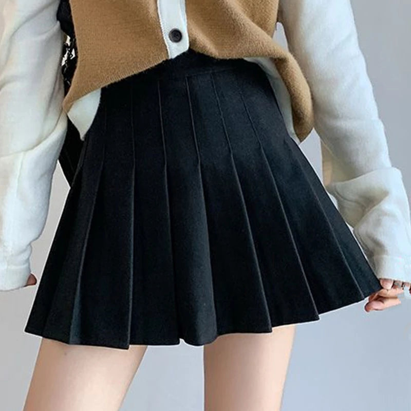 Women Autumn Winter Sweater Pullover White Shirts Mini Skirts 1 or Three Piece Set Korean Lady Knit Tops Knitwear Blouse Outfits