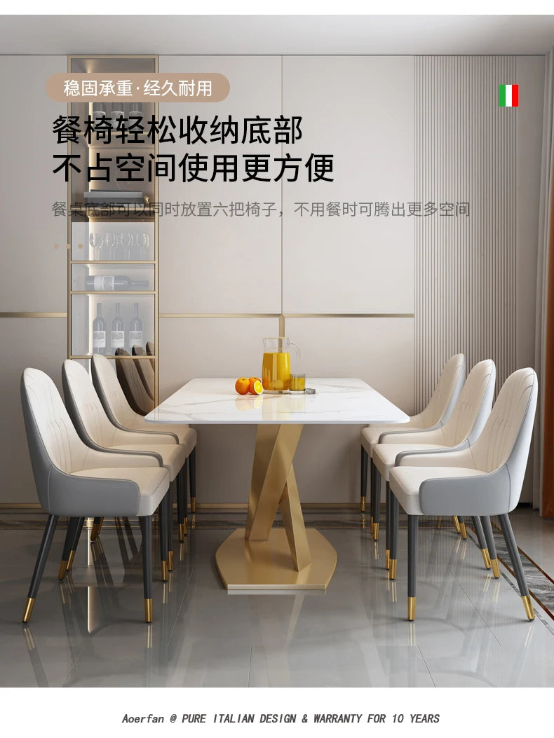 Entrance Table Marble Alternative Dining Room Set Breakfast Nook Coffee Living Furniture Games Modern Portable Muebles De Cocina