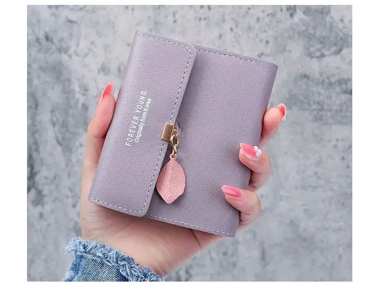 Fashion Short Women Wallets PU Leather Women Luxury Tassels Wallet Hasp Small Wallet Trend Coin Purse Ladies Card Holder