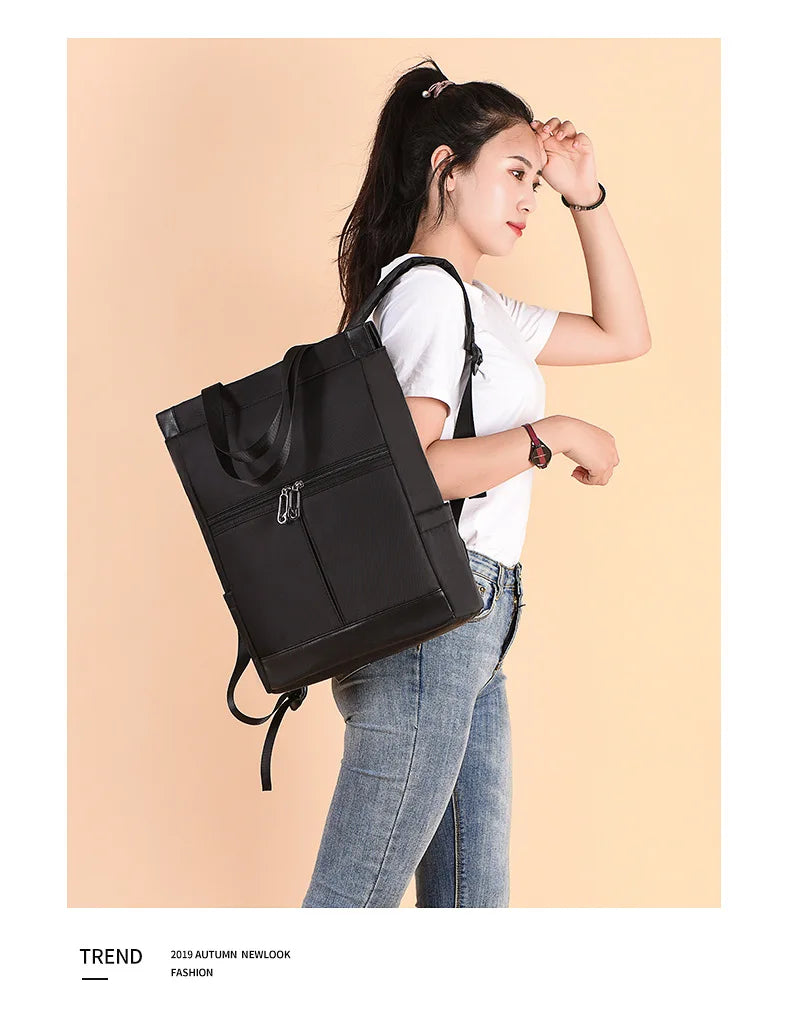 New Fashion Oxford Cloth Large Capacity Backpack Lightweight Handheld Casual Student Schoolbag Wholesale of Ladies Travel Bag