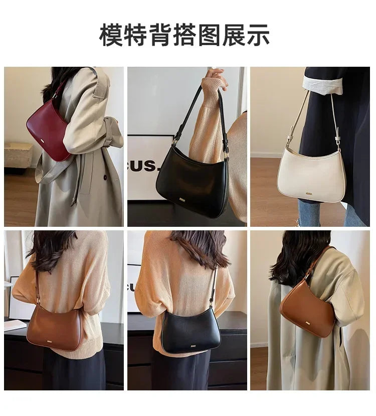 Red Underarm Shoulder Bags for Women 2024 New Texture Leather Crossbody Bag Luxury Designer Wedding Bride Handbags Sling Bag