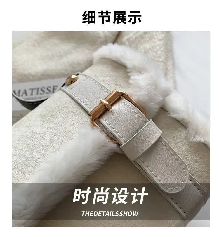 Winter Women Crossbody/shoulder Bag 2023 New Lamb Plush Velvet Bag Lady Small Square Handbag French Korea Style