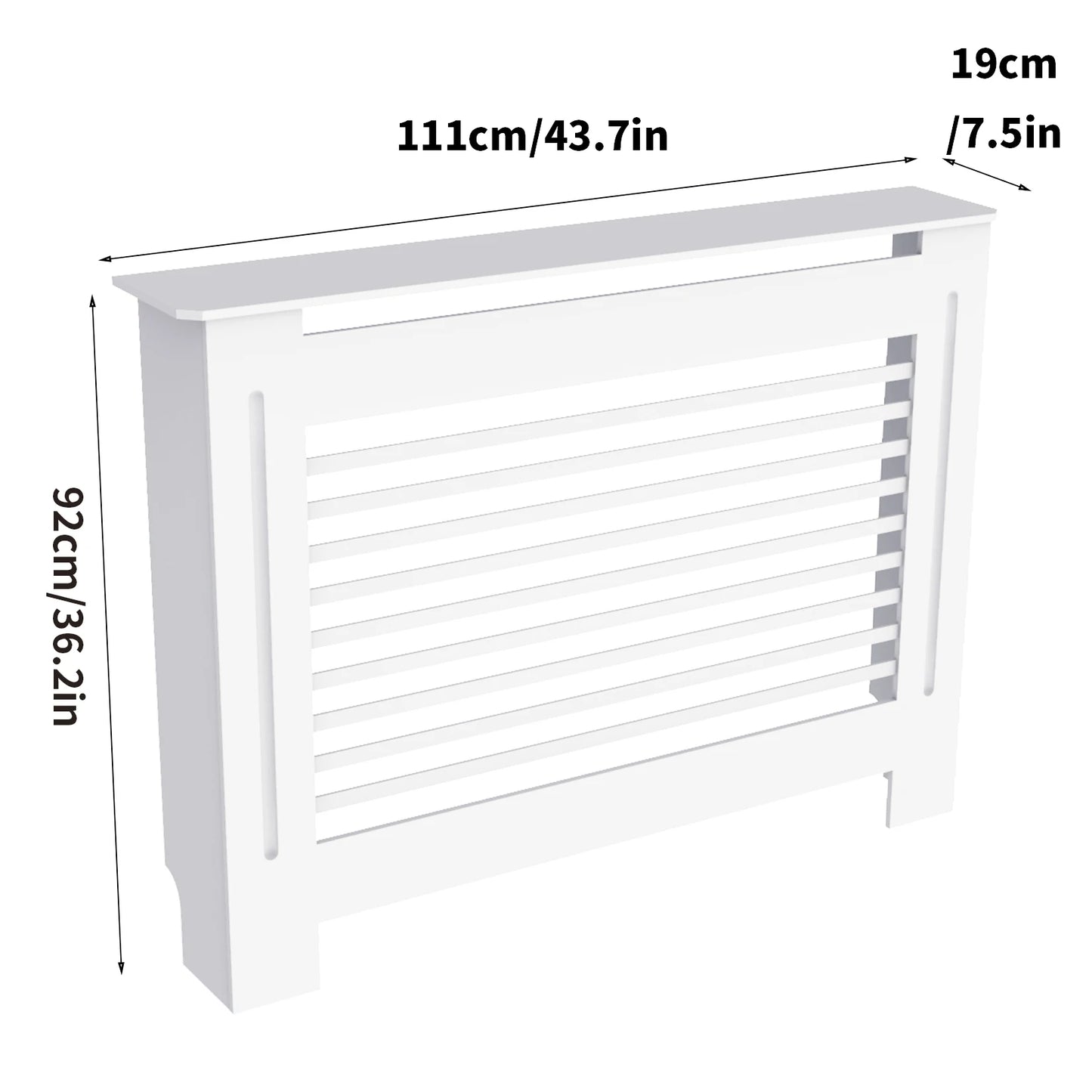 Super Tall 100CM Radiator Cover Strong Grill Shelf Cabinet MDF Cupboard Modern Vertical/Horizontal Style