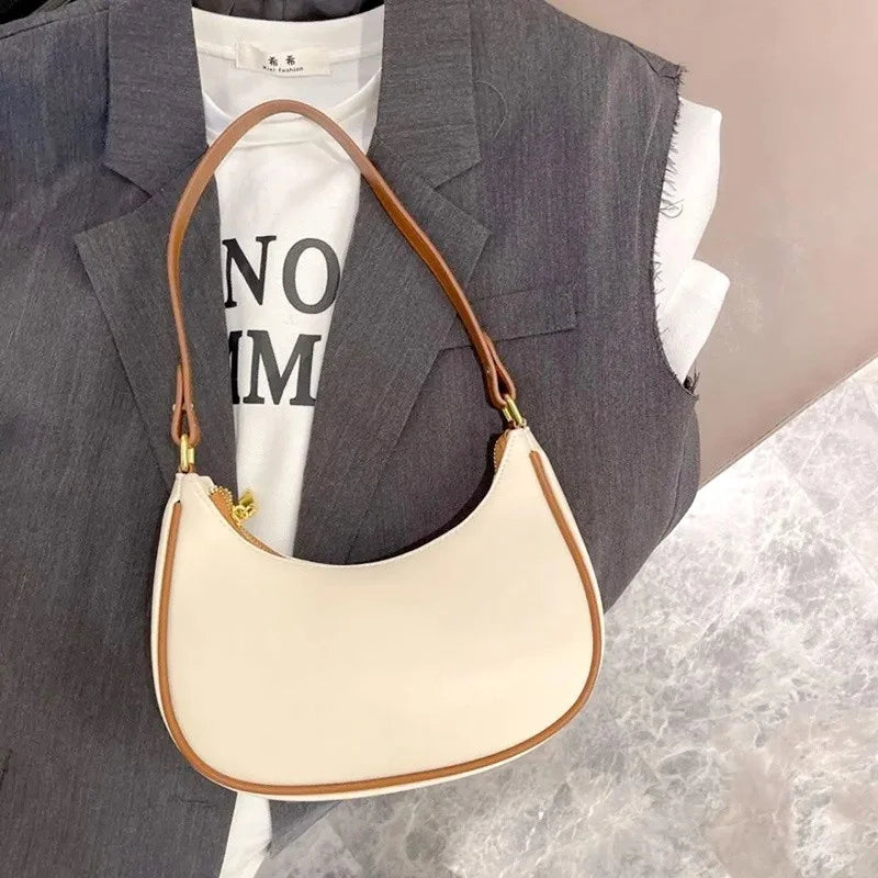 Women Bag Luxury Designer Clutch Handbags Solid Color Leather Underarm Shoulder Bag Casual Female Shopper Tote Luxury Hobos Bags