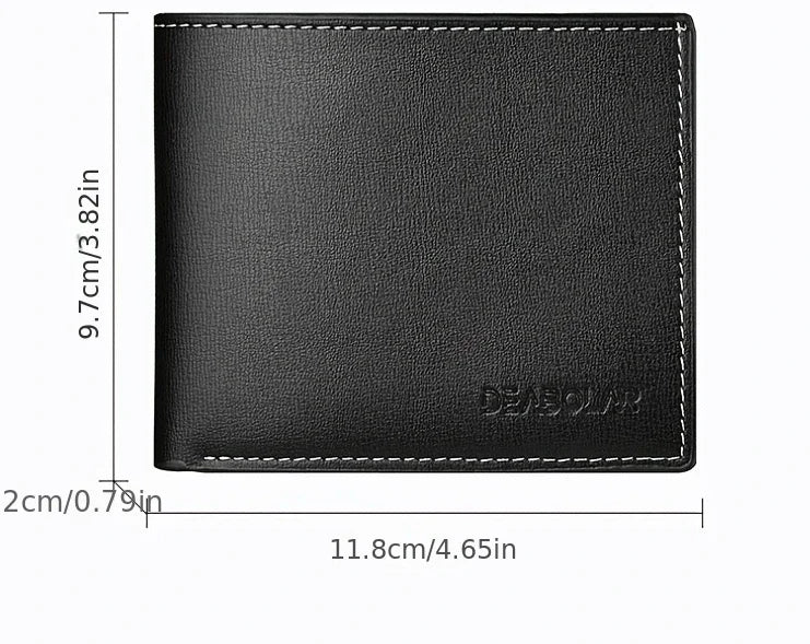 New Pu Leather Men Short Wallet Thin Style Folding Young Men Credit Card Holder Wallet Men Multi-slot Newly Designed Purses