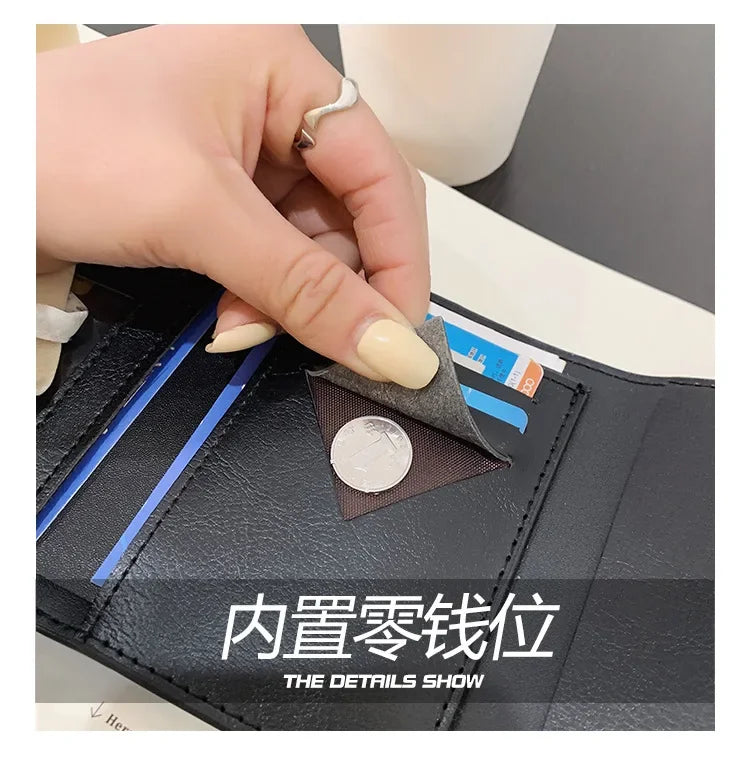 Women Short Wallet Small Fashion Luxury Brand Leather Purse Ladies Card Bag For Women Clutch Female Purse Money Clip Wallet