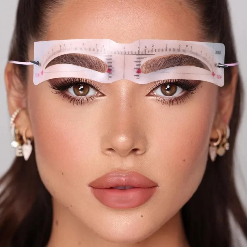 Rehausseurs de sourcils Tête réutilisable Poudre à sourcils Pochoir Maquillage Bâton d'ombre Une étape Façonnage Longue durée Décorer la ligne des cheveux