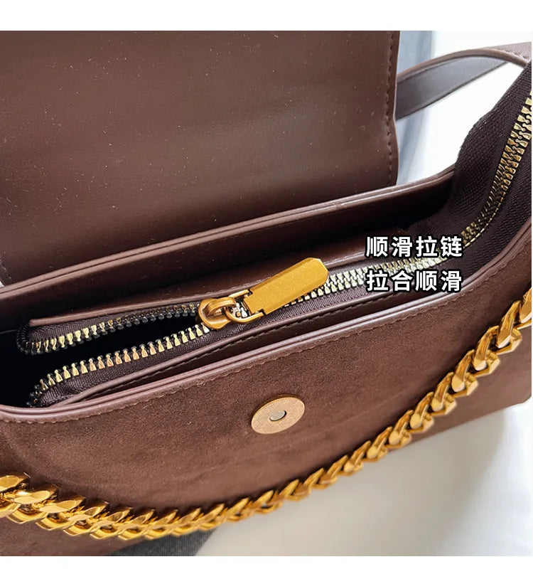 Metal Letter Designer Brand Handbags Top Handle Luxury Shoulder Bags Solid Color Elegant Crossbody Bags Fashion Bags For Women