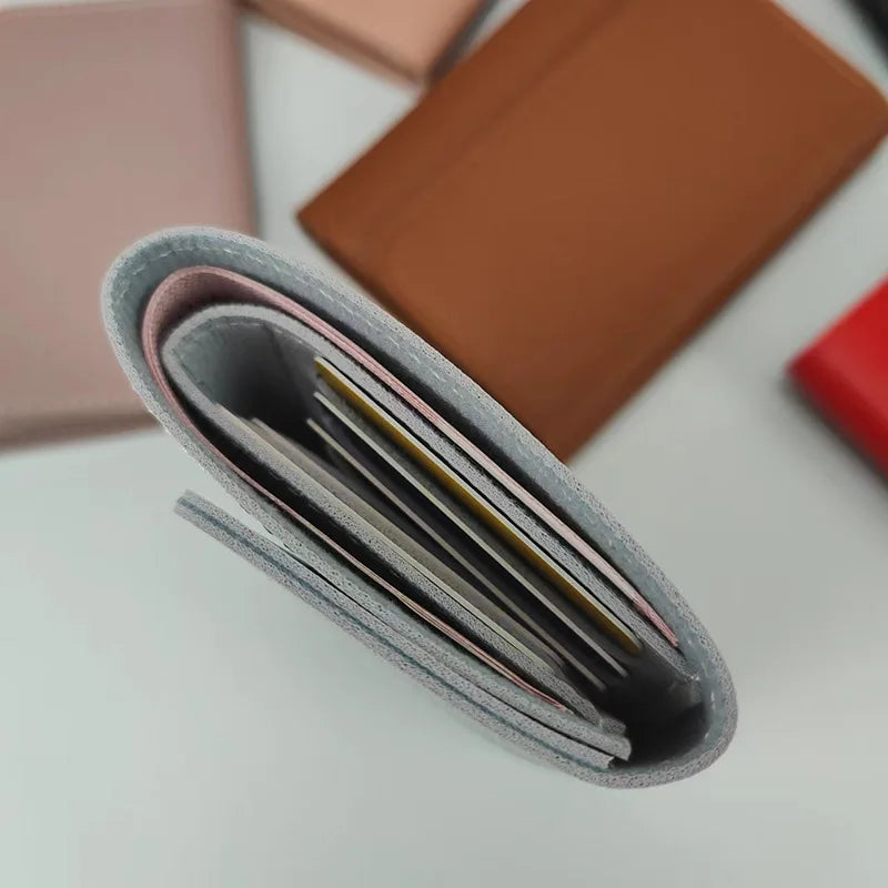 Women Short Wallet Multi-card Bag Mini Pouch Multifunction Card Holder Coin Purse Simple Three Fold Portable Lady Mini Wallets