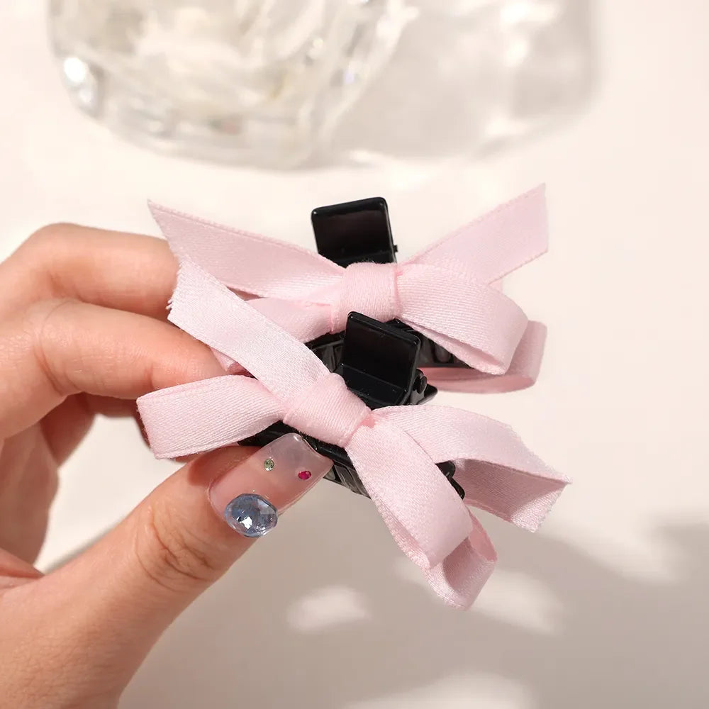 Ribbon Bow Hair Clip Sweet Bowknot Cute Korean Girls Female Hairpin Fashion Barrettes Lovely Headwear Hair Grip Bobby Pin