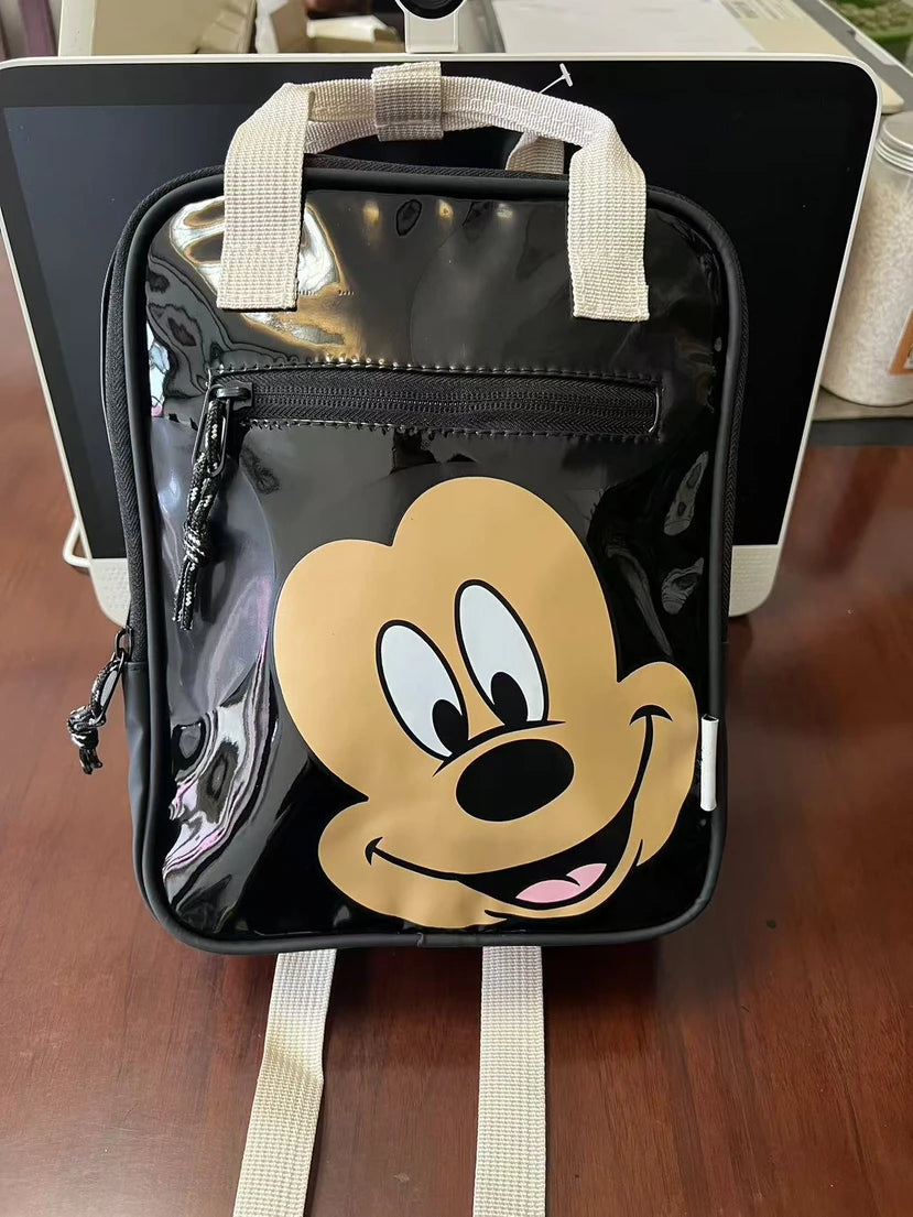 Sac à dos tendance Disney Mickey Mouse pour femme, cartable en toile Minnie, grande capacité, pour filles