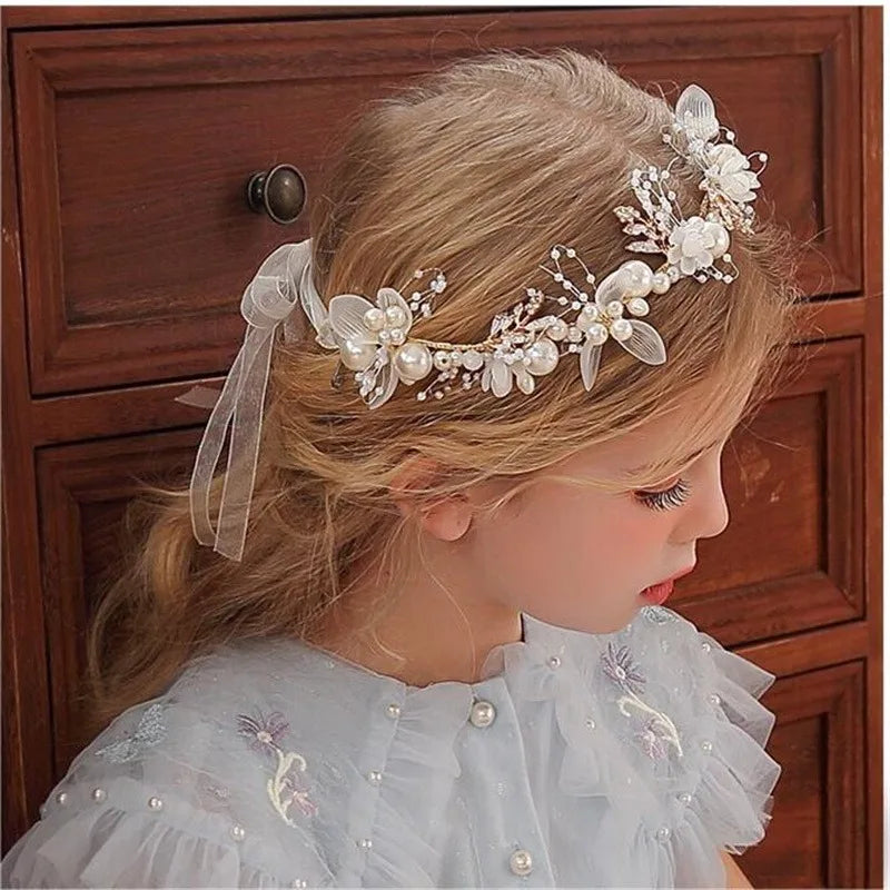 Coiffe de mariée bohème de printemps pour filles, couronne de fleurs, guirlande de mariée, cerceau de tête, bandeaux, bijoux de cheveux, cadeaux pour enfants