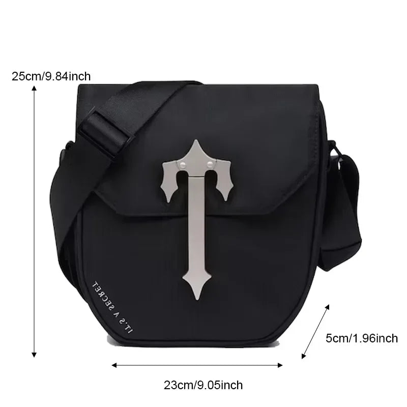 High Quality Fashion Messenger trapstar Bag Lightweight Design Black Nylon Crossbody Bag Large Capacity Stylish Men Shoulder Bag