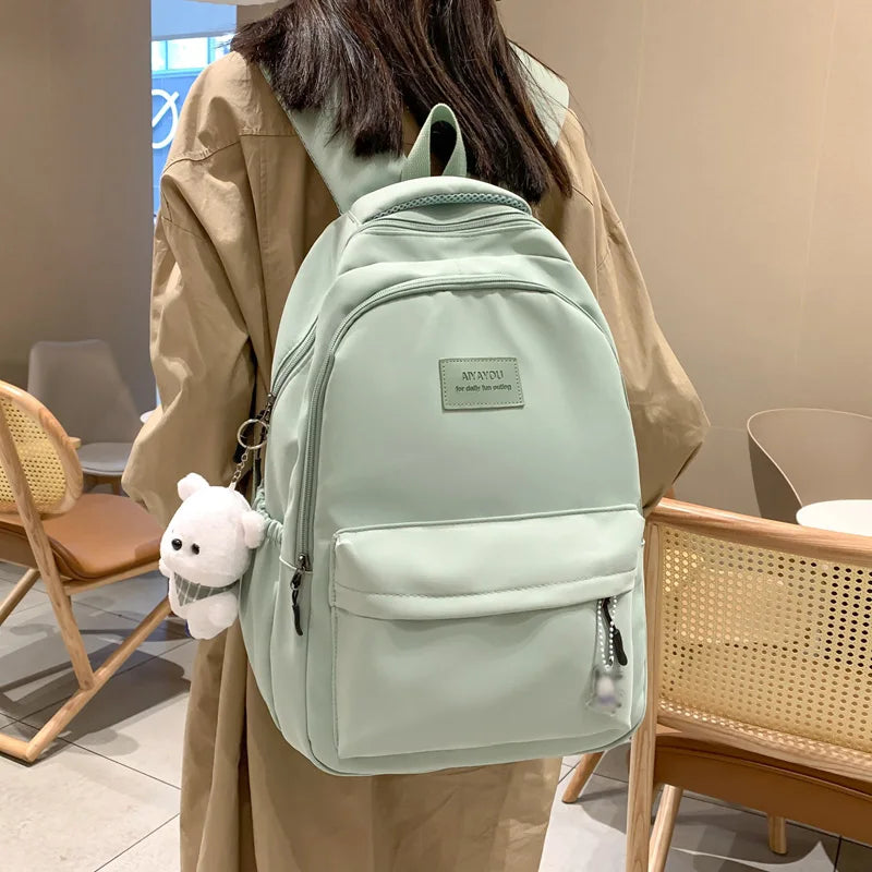 New Female Fashion Lady High Capacity Waterproof College Backpack Trendy Women Laptop School Bags Cute Girl Travel Book Bag Cool