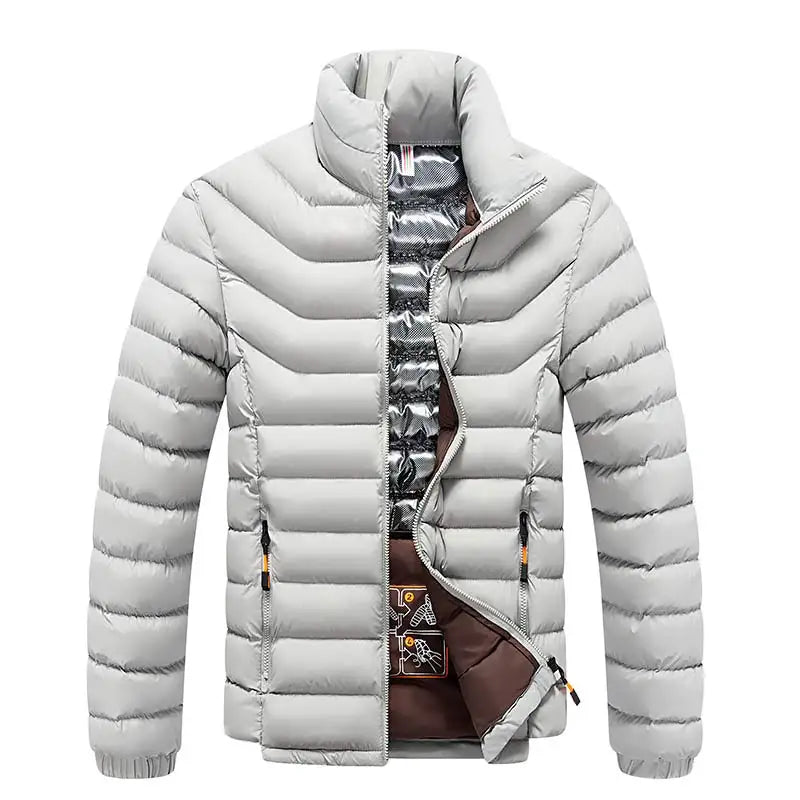 2023 Hiver Nouveaux Hommes Mode Chaud Veste Manteau Solide Épais Coupe-Vent Vêtements D'extérieur Automne Hommes Décontracté Imperméable Parkas Veste Manteau Mâle