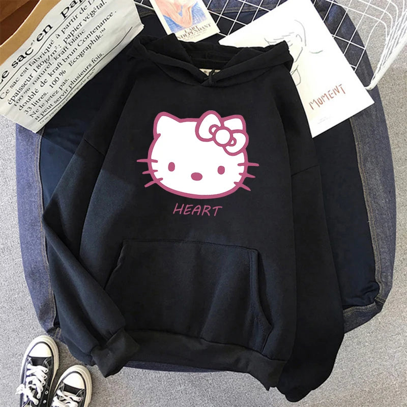 Nouveau sweat à capuche streetwear sweat à capuche Hello Kitty japonais anime Sanrio sweat-shirt vêtements vêtements de rue hauts