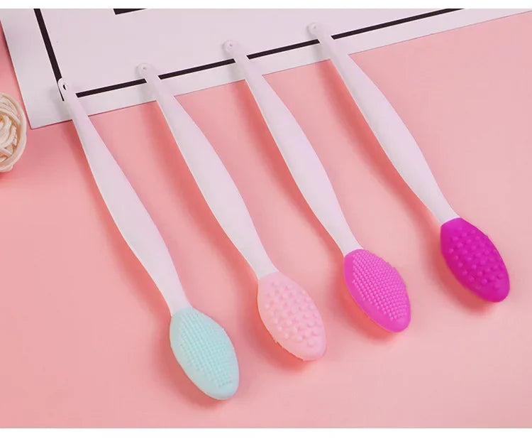 1 brosse nettoyante en silicone pour le visage, soin de la peau, exfoliante, pour le nez, pour éliminer les points noirs