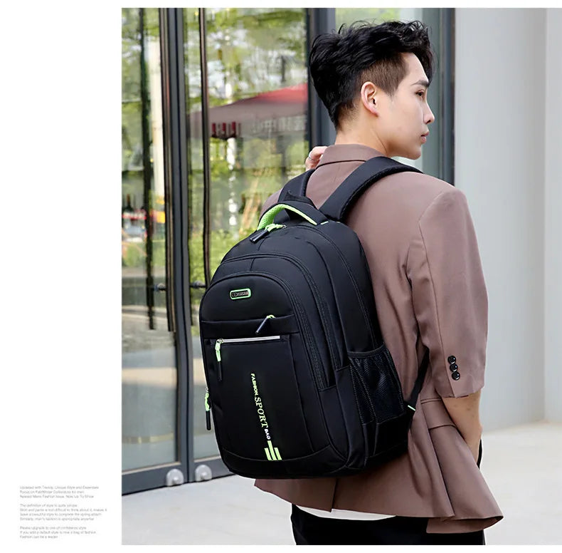 Men's Backpacks Oxford Waterproof Rucksack Business Computer Bag Casual Backpack Senior High School Student Schoolbag Large Capa