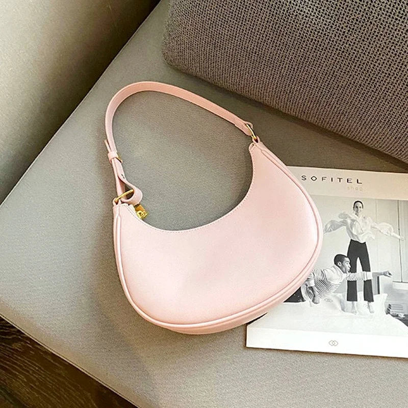 Women Bag Luxury Designer Clutch Handbags Solid Color Leather Underarm Shoulder Bag Casual Female Shopper Tote Luxury Hobos Bags