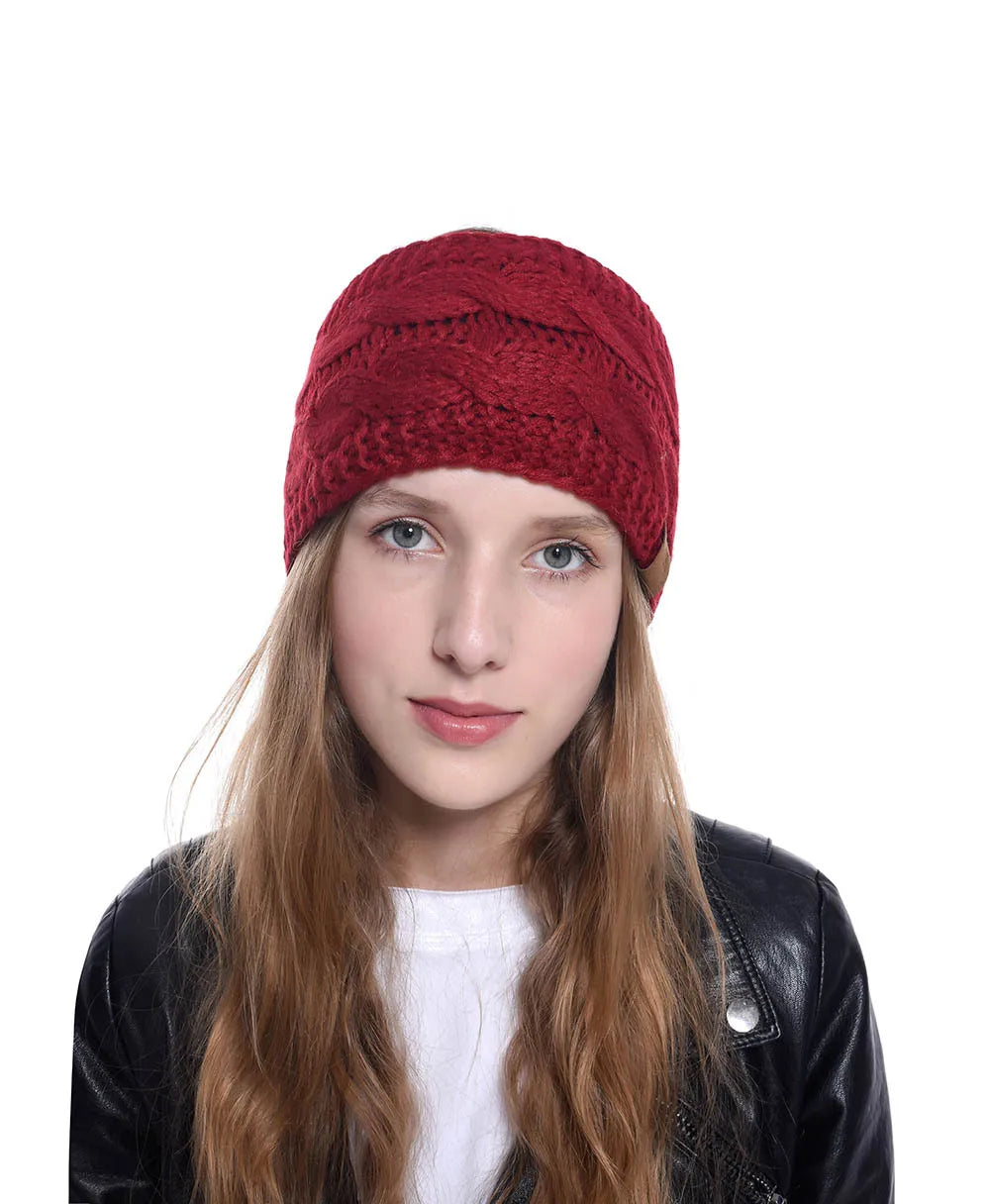 MOK New Hair Accessories Plush Wool Knitting Hair Band In Autumn And Winter Sports Headband Earmuffs Europe 12 Colors