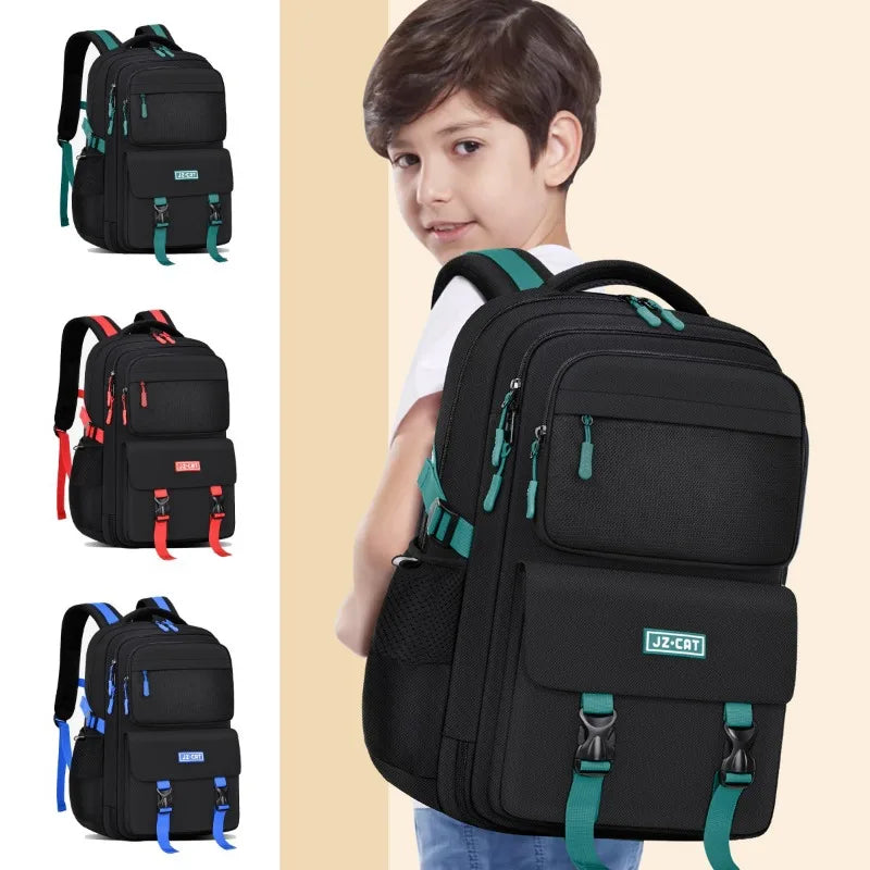 Boys Backpack Large Capacity Refrigerator Open Door Waterproof Backpack School Bag for Primary and Secondary School Students