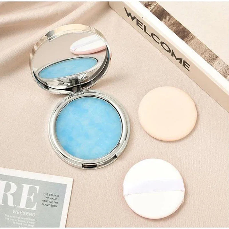 Blue Sky Setting Powder Cake Natural Long-Lasting Oil Control Face Foundation Waterproof Matte Compact  Loose Powder Makeup