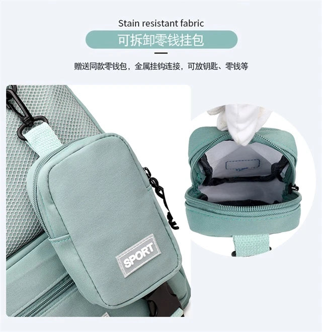 Hot Selling Solid Color Multi Kinetic Oxford Women's Backpack 2024 New Business Travel Sports High-capacity Men's Backpack