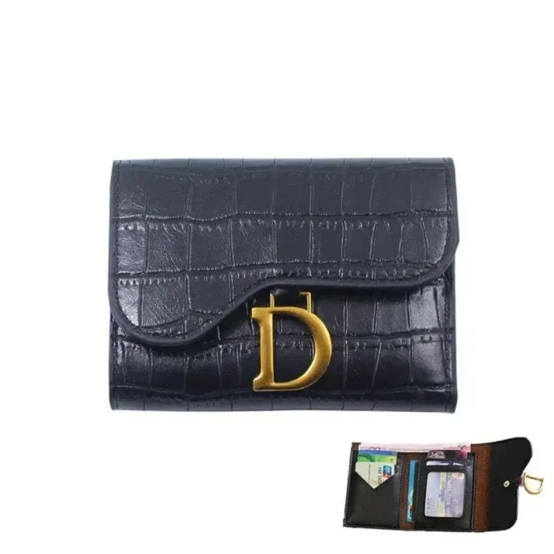 Women Short Wallet Small Fashion Luxury Brand Leather Purse Ladies Card Bag For Women Clutch Female Purse Money Clip Wallet