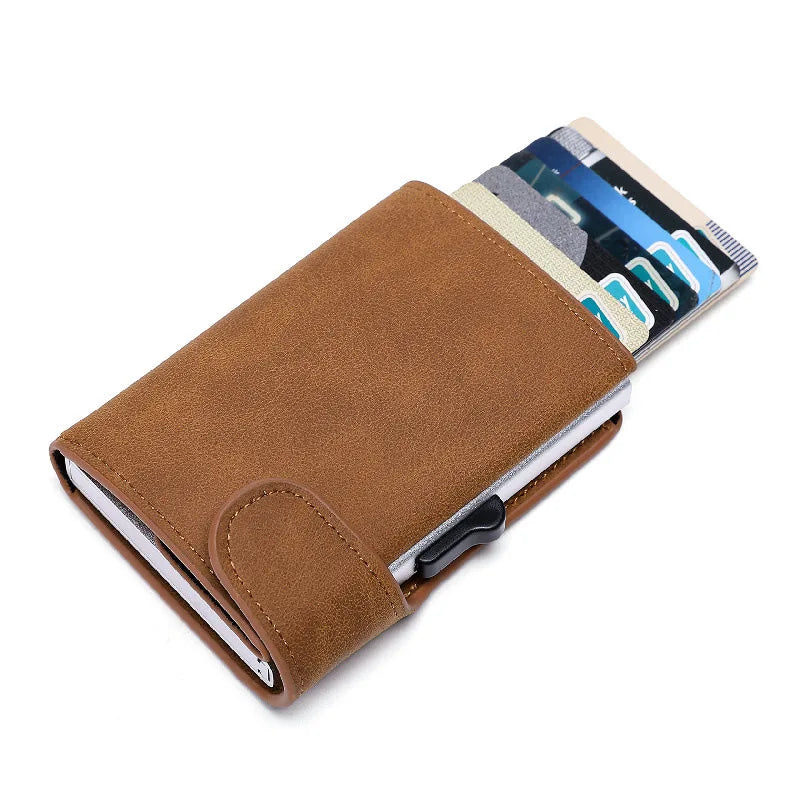 Men Business Aluminum Cash ID Card Holder RFID Blocking Slim Metal Wallet Coin Purse Credit Card Wallet