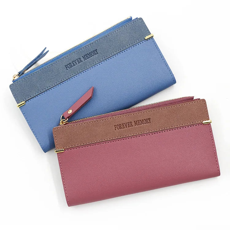 2024 New Long Women Wallets Clutch Zipper Coin Pocket Name Engraved Female Wallet Large Capacity Card Holder Brand Women's Purse