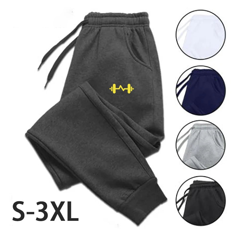 Pantalon en polaire imprimé pour homme, pantalon décontracté à cordon de serrage, pantalon de survêtement, pantalon de sport, de jogging, automne et hiver 2024