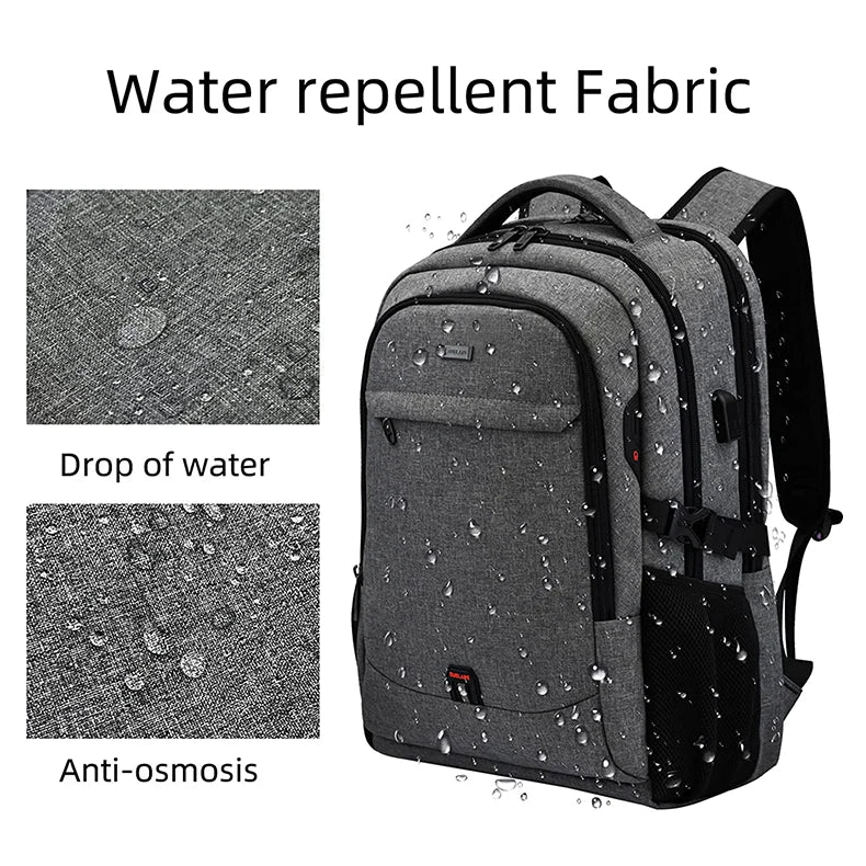 2024 New Fashion Water Resistant Business Backpack For Men Travel Notebook Laptop Backpack Bags 17.3 inch Male Mochila For Teen