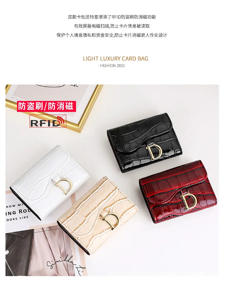 Women Short Wallet Small Fashion Luxury Brand Leather Purse Ladies Card Bag for Women Clutch Female Purse Money Clip Wallet 2023