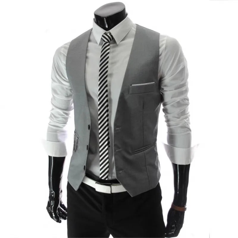 2023 Nouvelle Arrivée Robe Gilets Pour Hommes Slim Fit Hommes Costume Gilet Homme Gilet Gilet Homme Décontracté Sans Manches Formelle Veste D'affaires