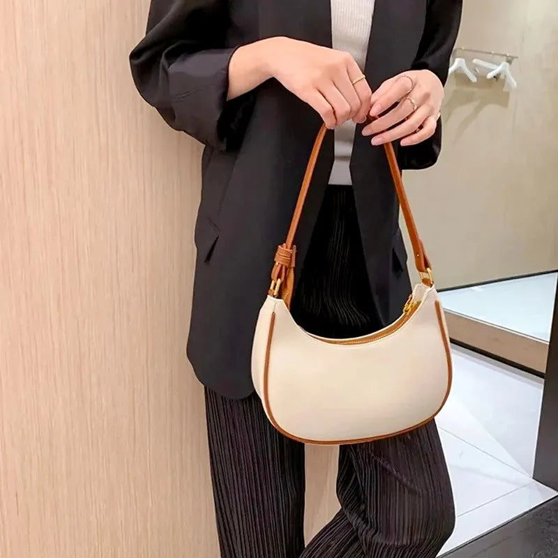 Women Bag Luxury Designer Clutch Handbags Solid Color Leather Underarm Shoulder Bag Casual Female Shopper Tote Luxury Hobos Bags