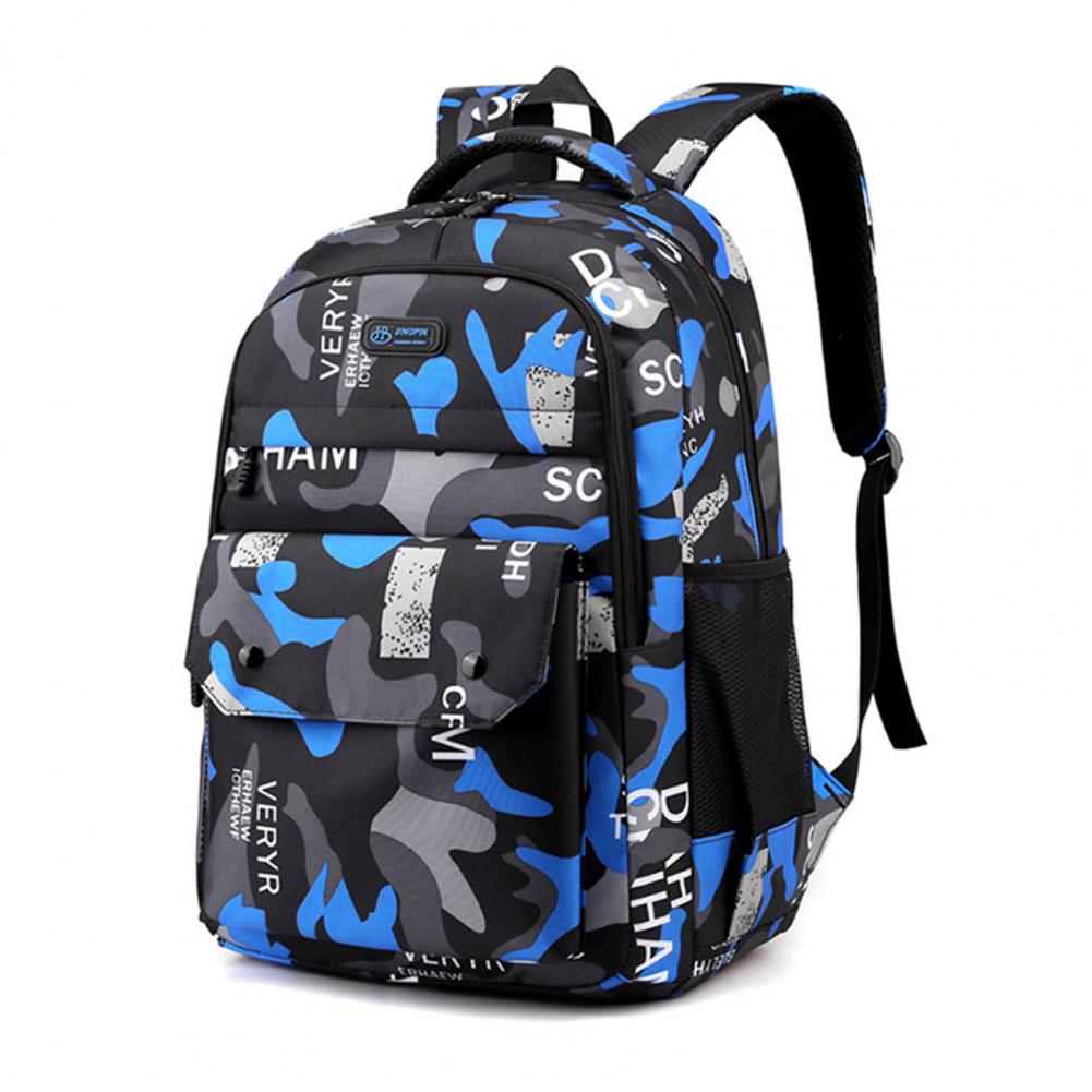 Student Backpack Camouflage Breathable Strap Large Capacity Lightweight Bookbag School Bag for Outdoor Travel