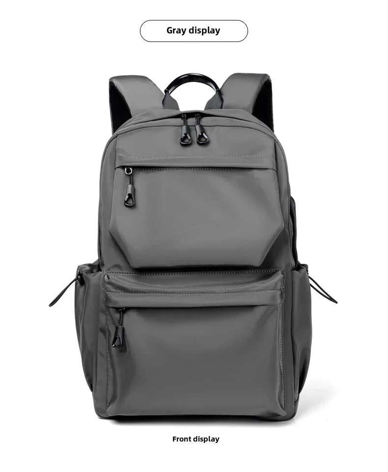 New Polyester Men's Backpack Large Capacity Student Schoolbag Laptop Bag Waterproof Travel Backpack Hot Sale