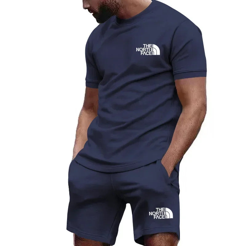 2024 nouveaux vêtements de sport pour hommes T-shirt à manches courtes et short de sport ensemble de pantalons de jogging décontractés d'été ensemble deux pièces pour hommes