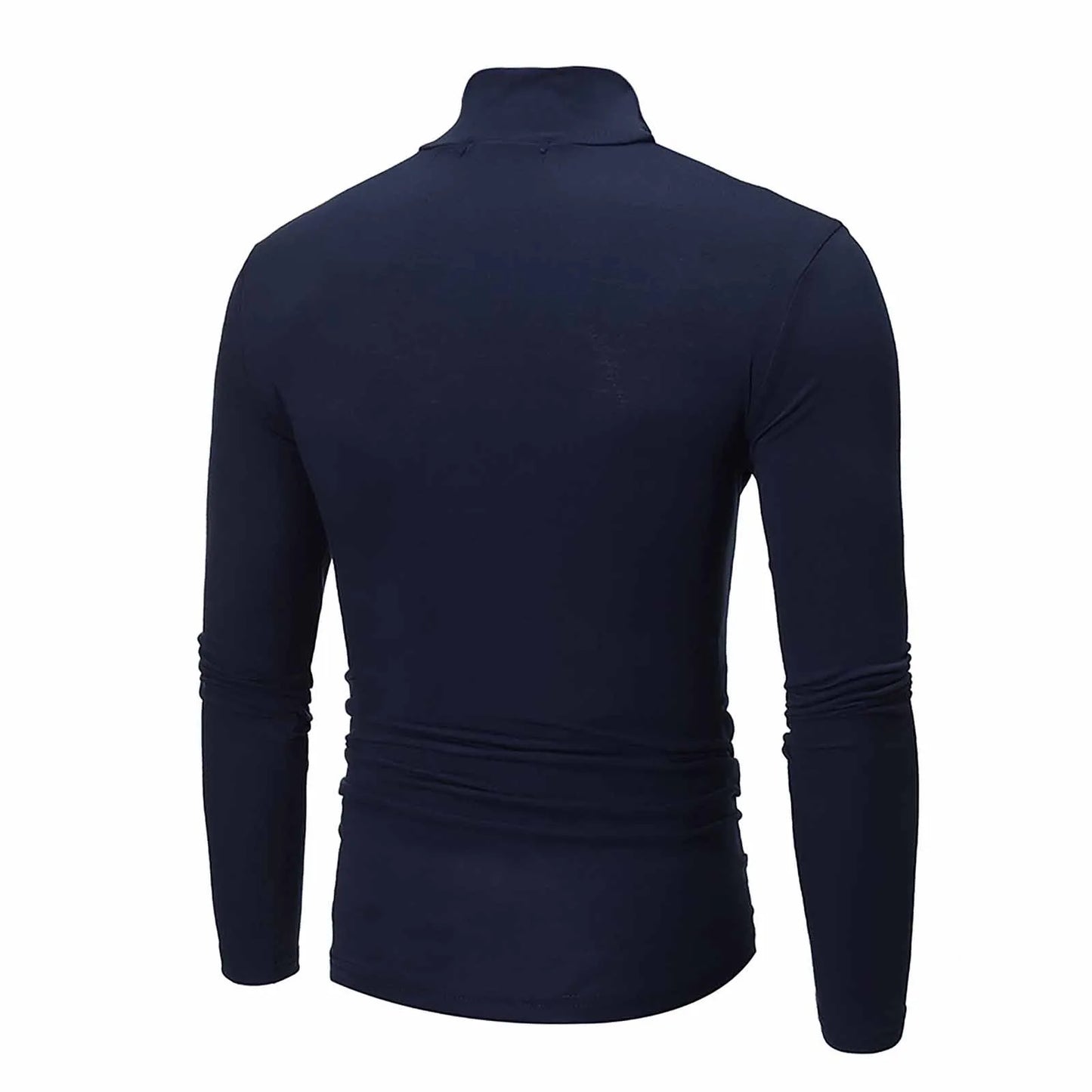 Pull en coton pour homme de haute qualité, pull en coton pour homme, col mi-haut, doux et chaud, tricoté, coupe slim