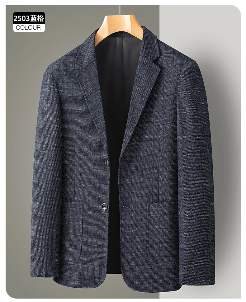 Blazer tendance pour homme, nouvelle mode, tenue professionnelle décontractée, style britannique, ample, quatre saisons