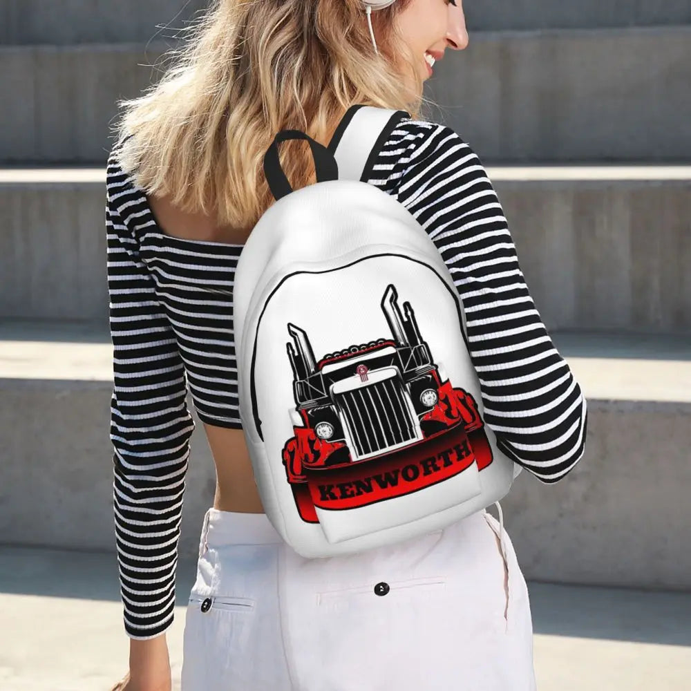 Kenworth Logo Casual Backpack with Pocket High School Business Daypack for Men Women Laptop Computer Canvas Bags