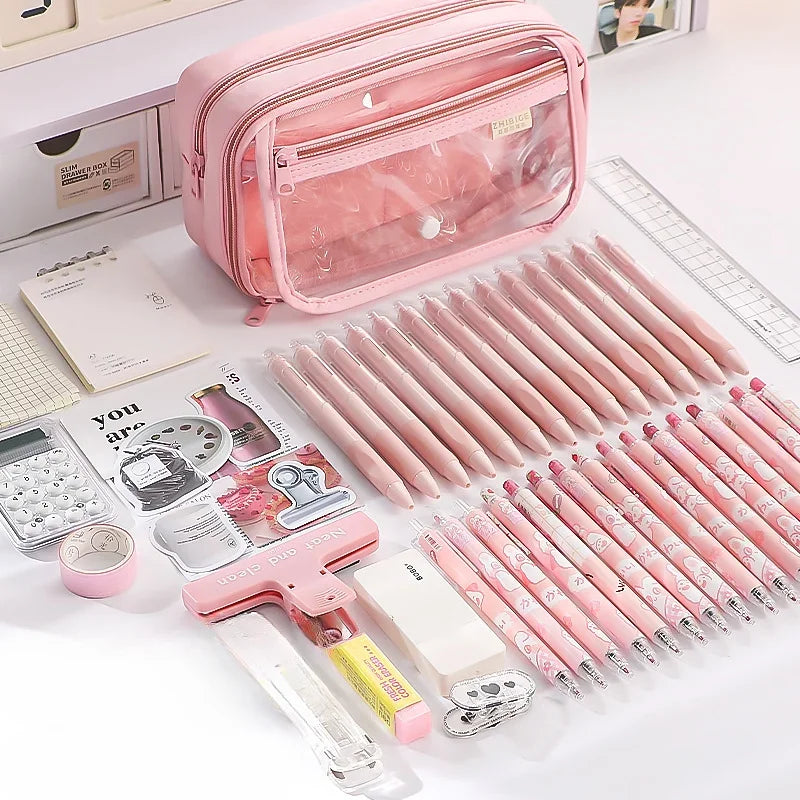 Transparent Pencil Case Lnstagram Style Niche Powerful Stationery Box Good Quality for Elementary School Students Boys and Girls