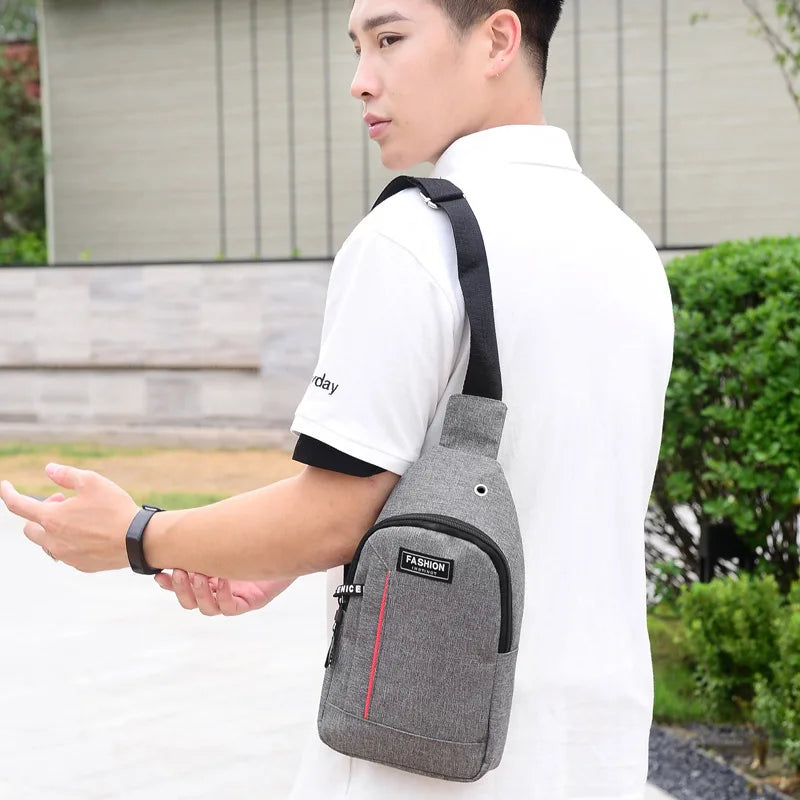 Men Fashion Multifunction Shoulder Bag Crossbody Bag On Shoulder Travel Sling Bag Pack Messenger Pack Chest Bag For Male