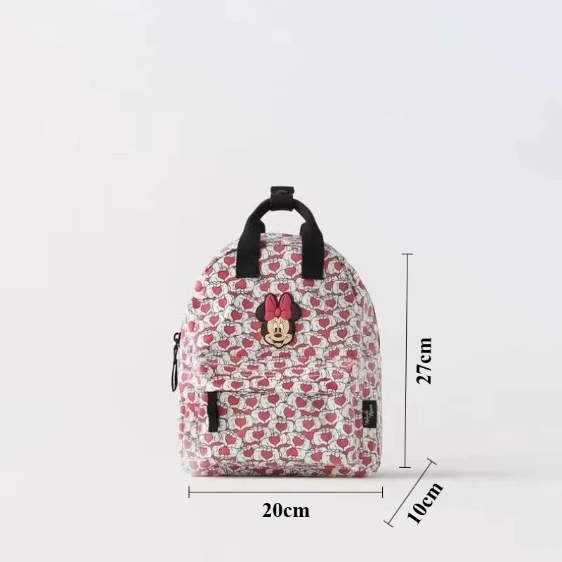 Sac à dos tendance Disney Mickey Mouse pour femme, cartable en toile Minnie, grande capacité, pour filles