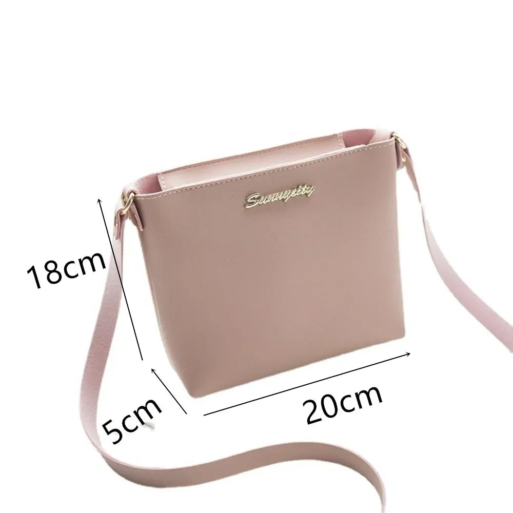 New PU Leather Square Shoulder Bags for Women 2024 Summer Simple Handbags and Purses Female Travel Crossbody Bags