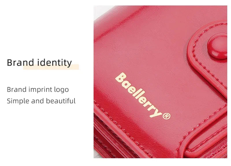 Women Wallets Large Capacity Female Leather Coin Purses Hasp Clutch ID Credit Card Holder Purse Money Bag Red Wallet for Women