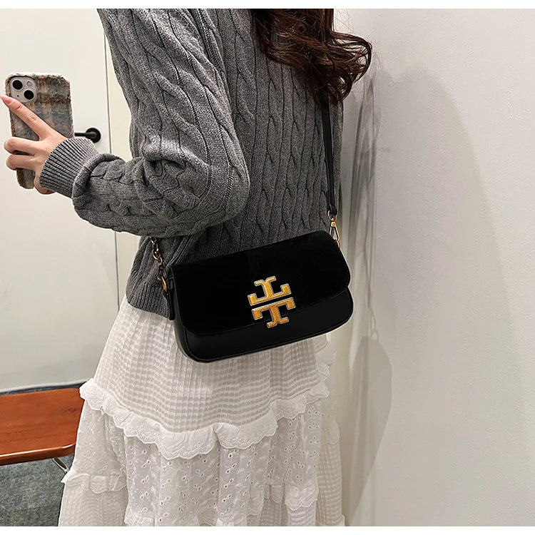 New Niche Handbag French Retro Tote Bag Fashion One-Shoulder Diagonal Bag Exquisite High-Quality Portable Small Square Bag Gifts