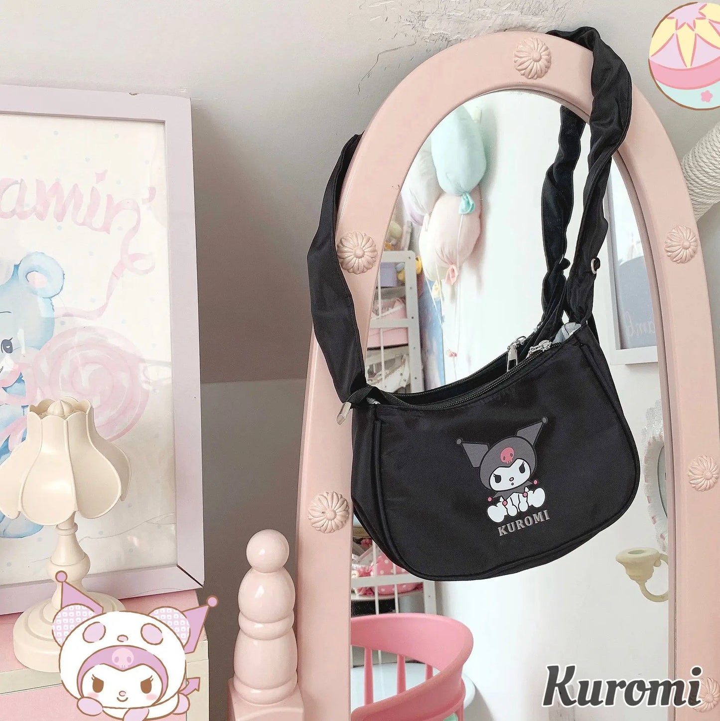 Sanrio Hellokitty Kuromi Cinnamorol Mymelody Pochacco Armpit Bag Kawaii Shoulder Bag Casual Allmatch Tote Women Commuter Handbag