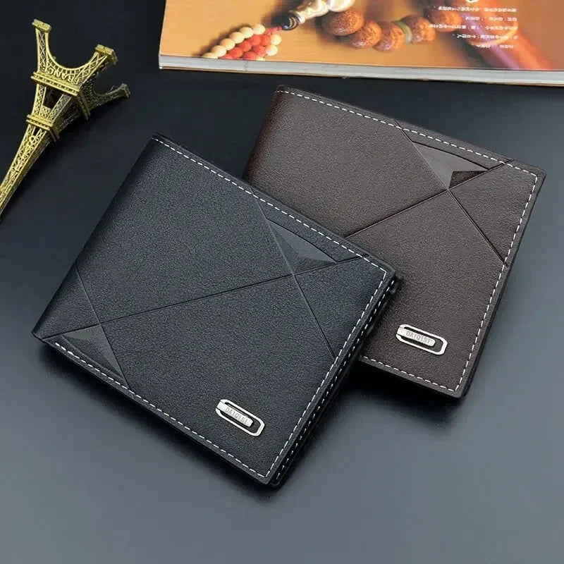 Wallet With Multiple Card Slots Short Wallet Thin Style Soft Slim Card Holder Zipper Coin Pocket Mens Wallet Holder Purses