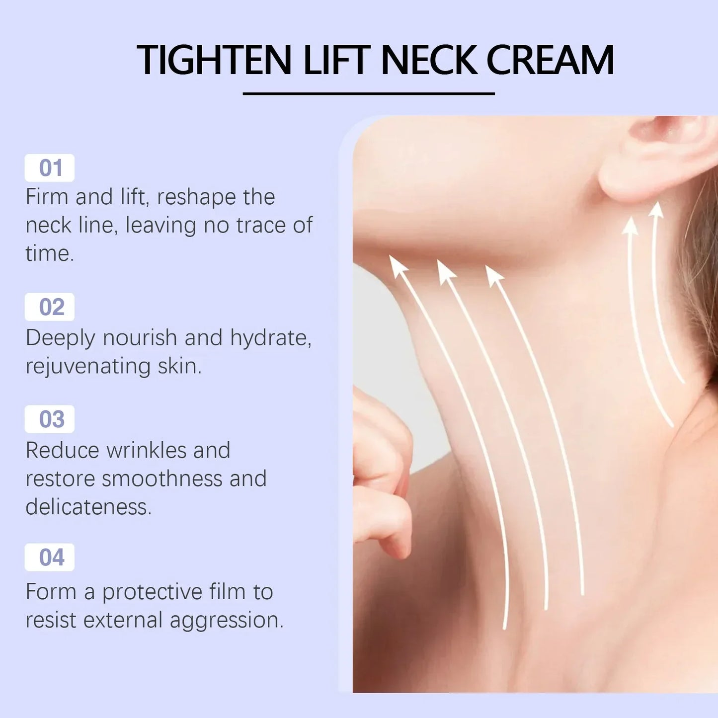 Crème pour le cou Tighten Lift Éclaircit les ridules Éclaircit Raffermit Nourrit Crème pour le cou Crème pour le cou Éclaircissante Lissante Hydratante